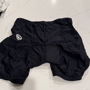 Black Cycling Shorts with Canari Logo